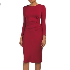 Theory Jorainna Dark Vermilion Matte Jersey Dress